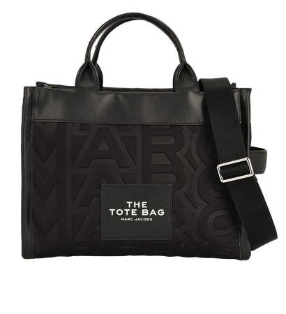 The Tote Bag, &pound;220, Handbags, Black, Neoprene, Front view